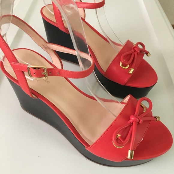 kate spade Shoes - Kate Spade platform wedge bow sandals